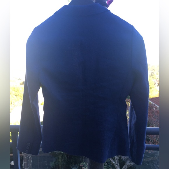 Kate Spade Blue Tami French Linen Blend Blazer with lining - Size 6. - Picture 8 of 17